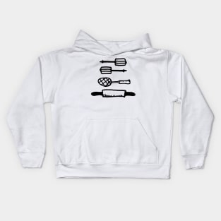 Retro Utensils Design Kids Hoodie